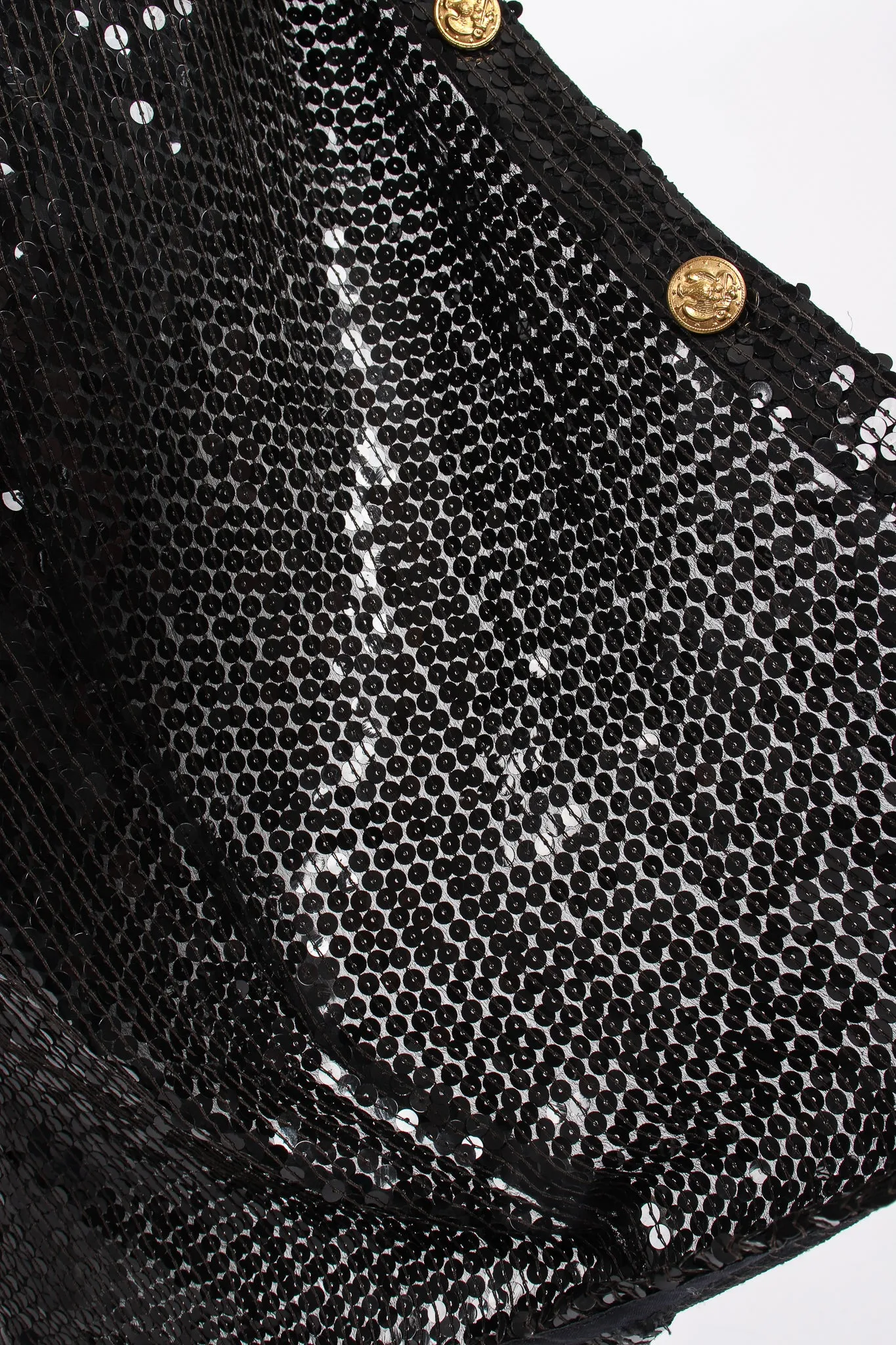 Sheer Sequin Shirt Dress Duster