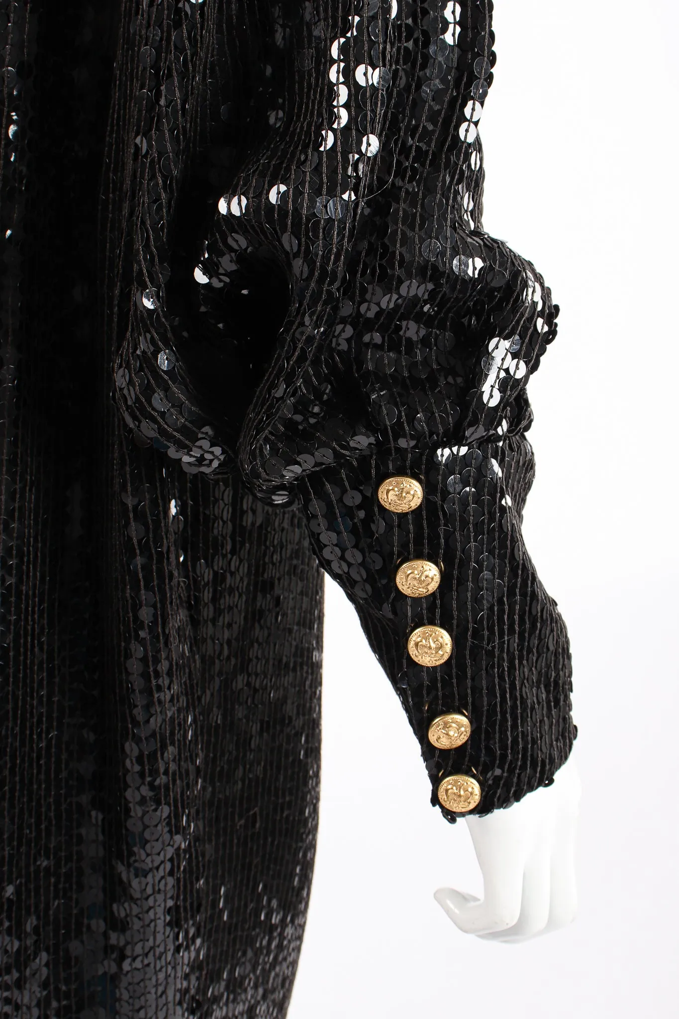 Sheer Sequin Shirt Dress Duster