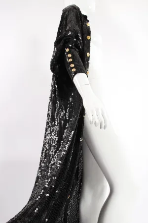Sheer Sequin Shirt Dress Duster