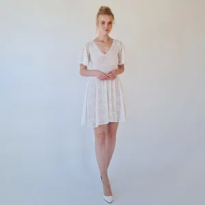 Short mini wedding dress #1374