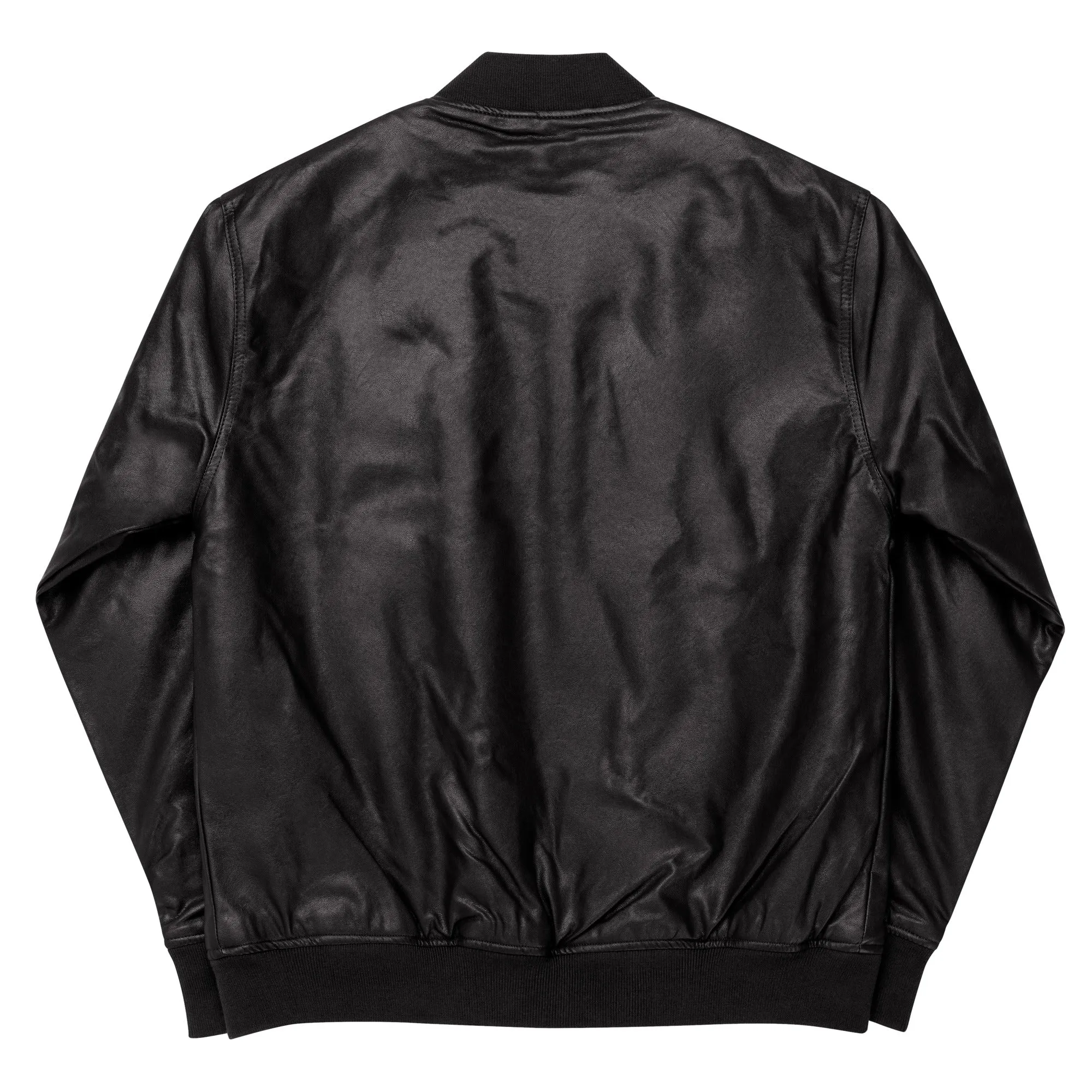 Skull Leather Bomber Jacket