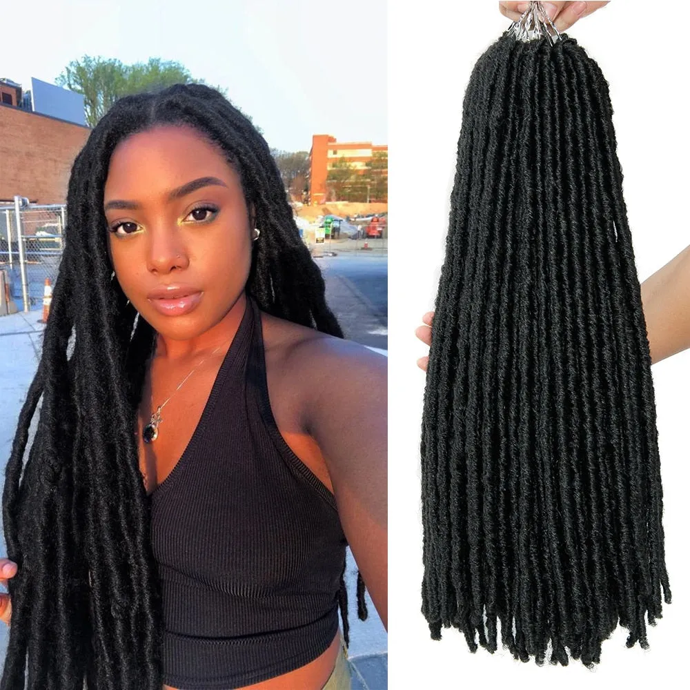 Straight Faux Crochet/Latch Hook Locs 18Inches (5 Ombre Colors)