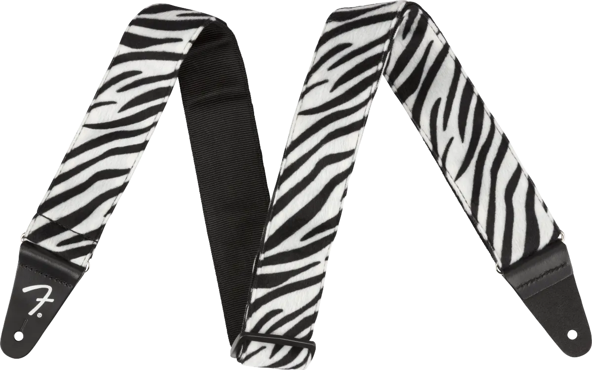 STRAP GUITAR FENDER WILD ZEBRA PRINT STRAP, 2"