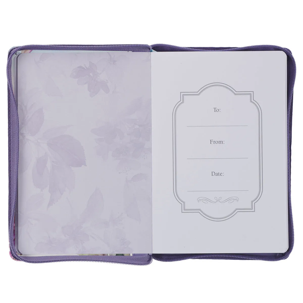 Strength and Dignity Hummingbird Faux Leather Journal with Zipper