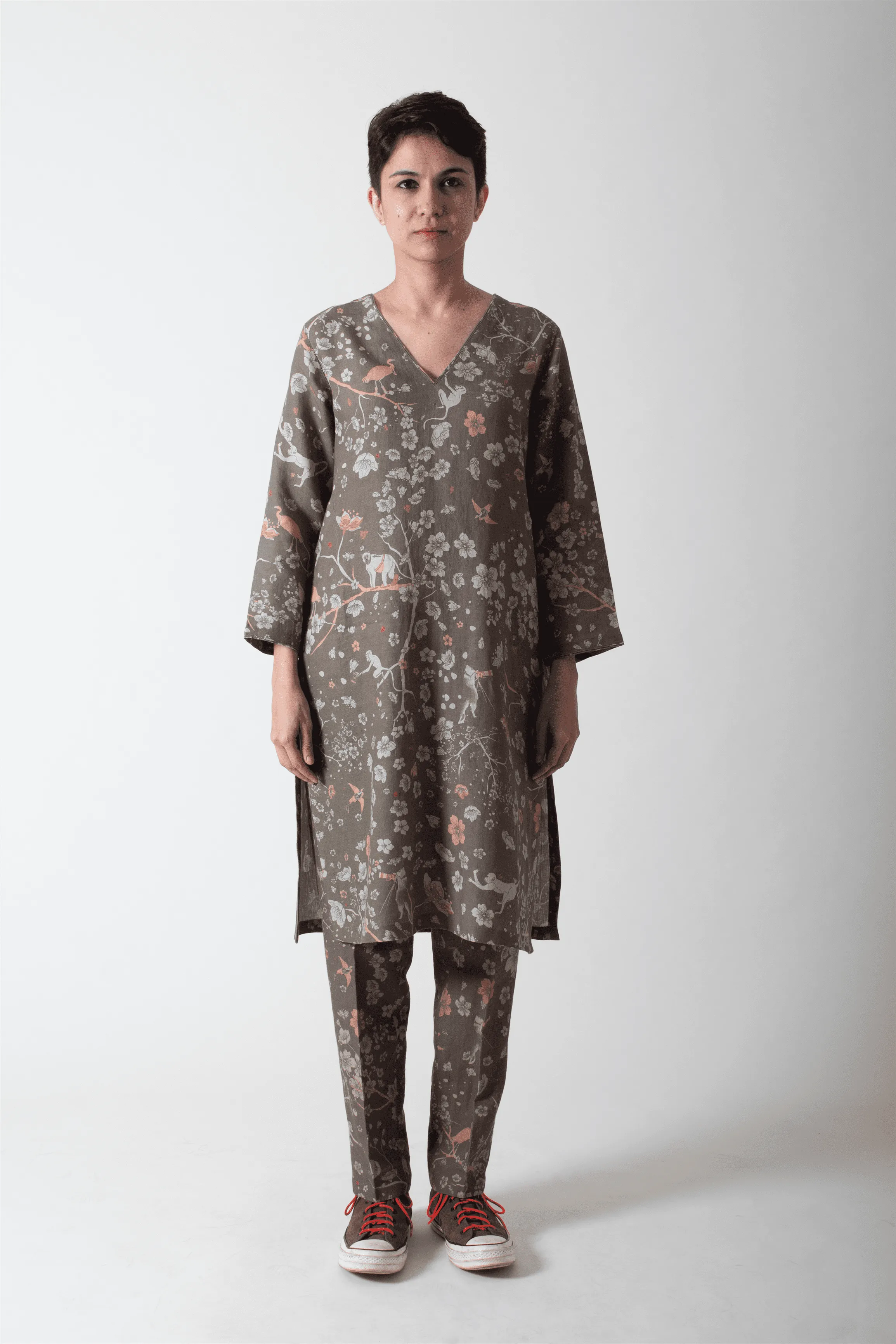 SUKETDHIR   I   Kurta   I   Forest Blossom Print    I   WK201MT33