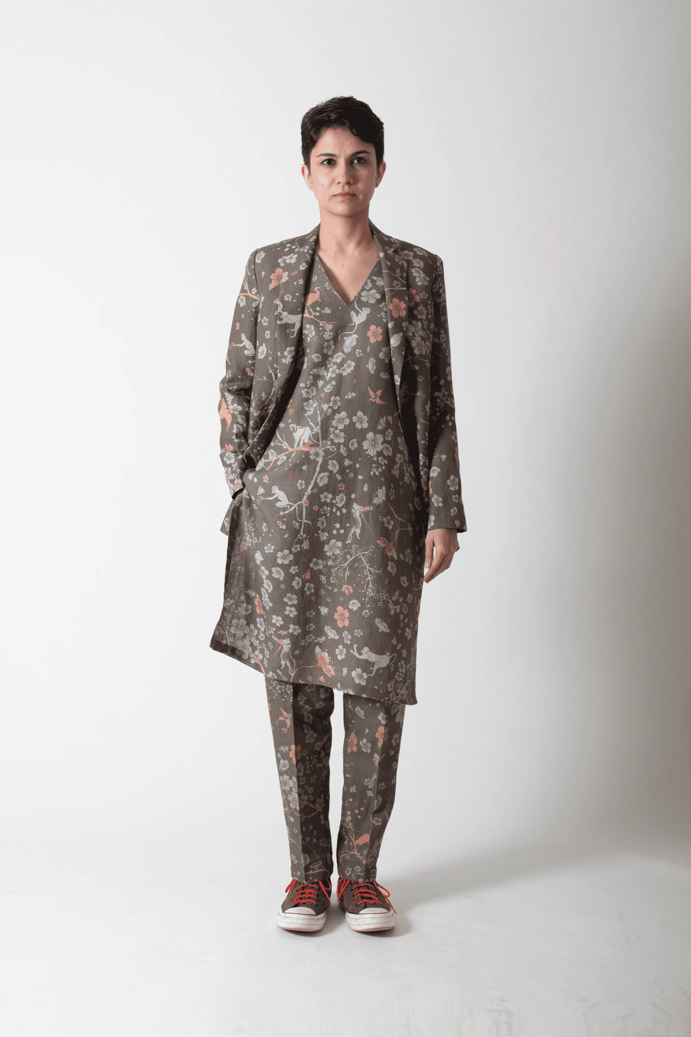 SUKETDHIR   I   Kurta   I   Forest Blossom Print    I   WK201MT33