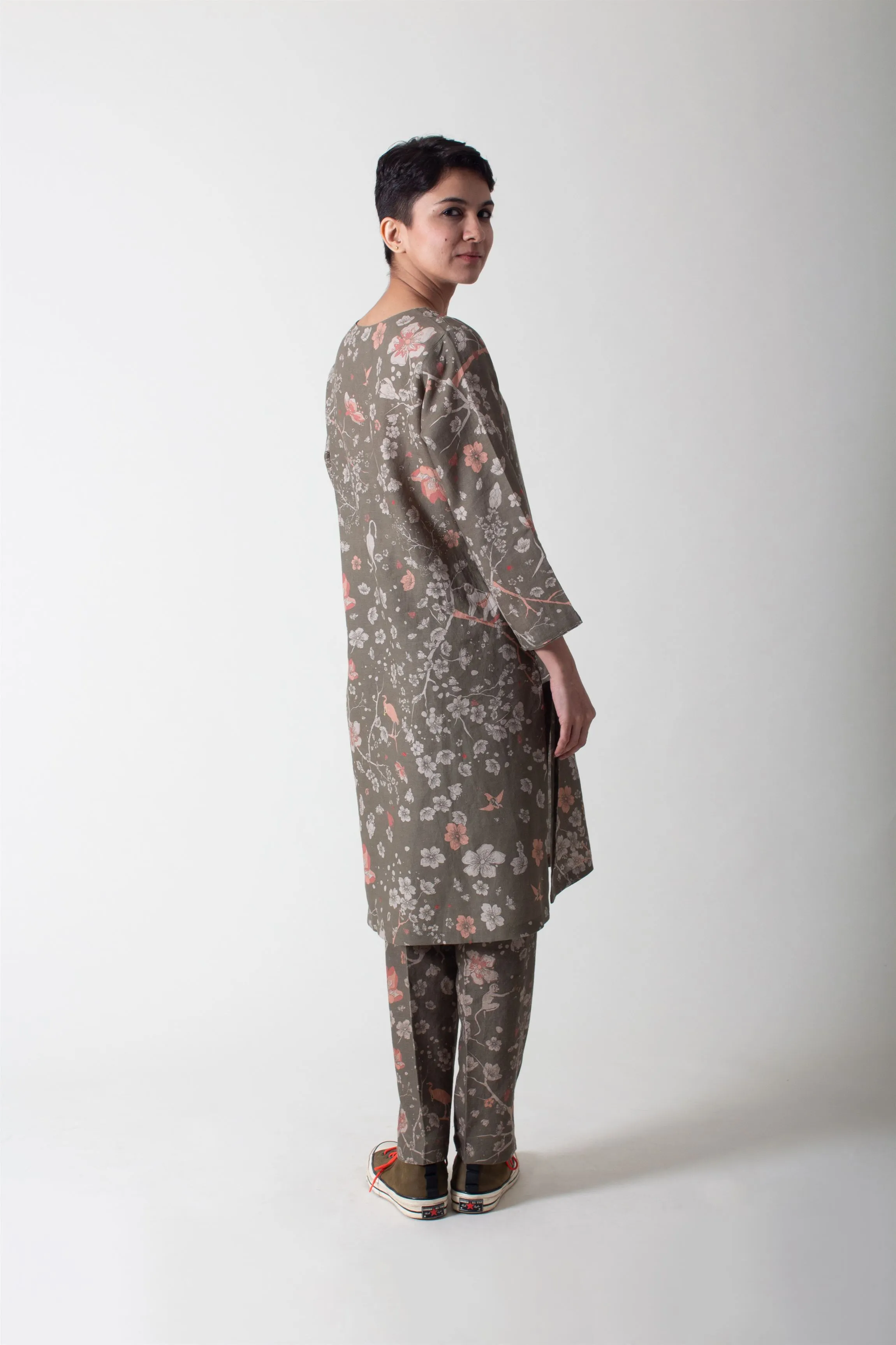 SUKETDHIR   I   Kurta   I   Forest Blossom Print    I   WK201MT33
