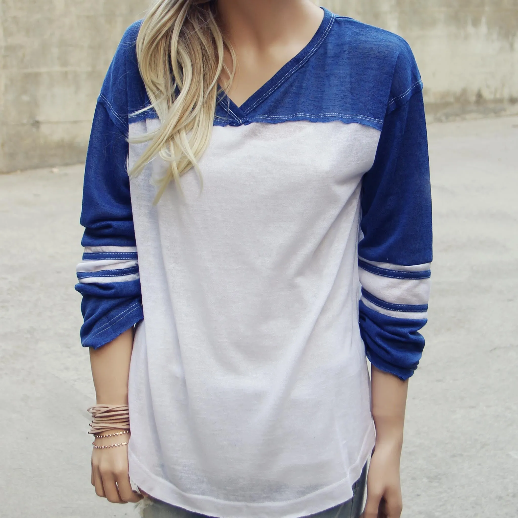 The Fenley Tee in Blue