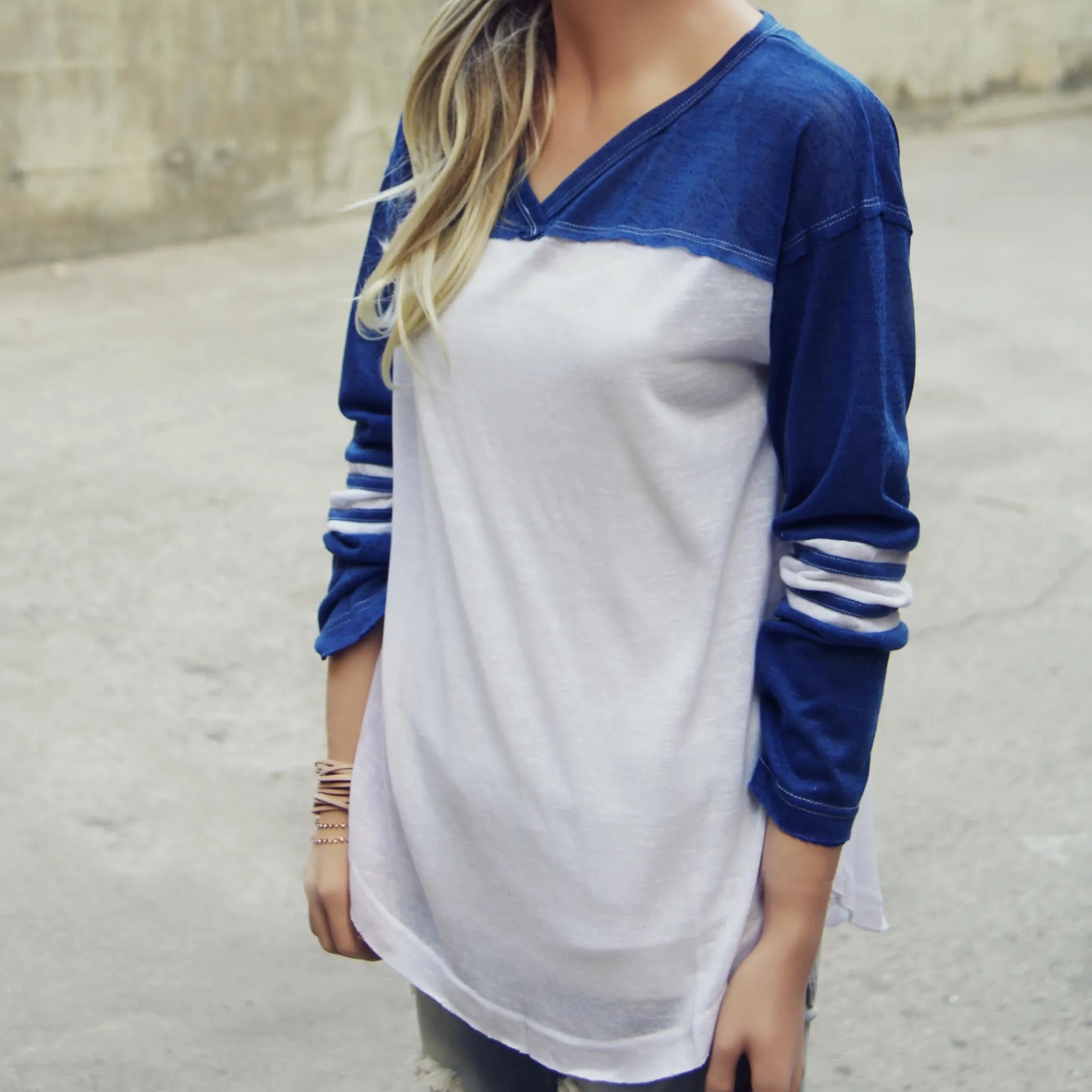 The Fenley Tee in Blue