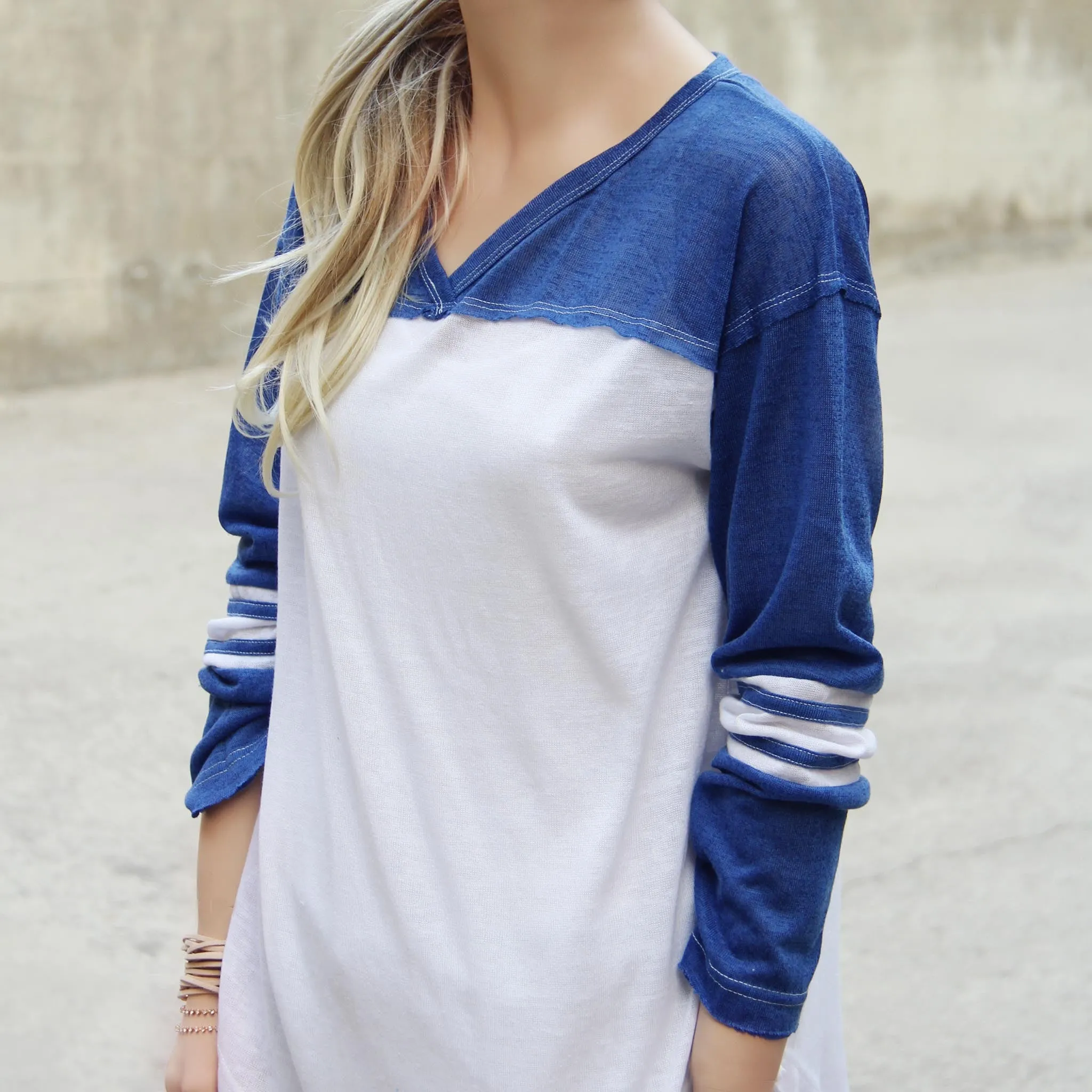 The Fenley Tee in Blue