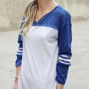 The Fenley Tee in Blue