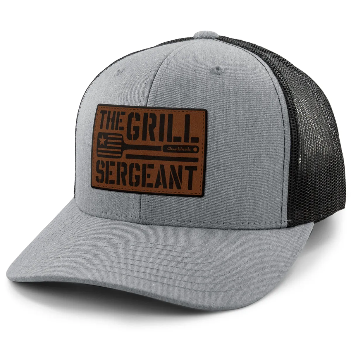 The Grill Sergeant Leather Classic Snapback Trucker
