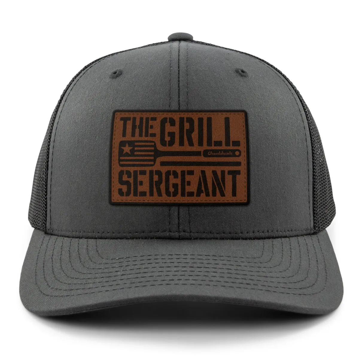 The Grill Sergeant Leather Classic Snapback Trucker