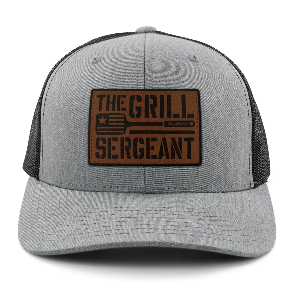 The Grill Sergeant Leather Classic Snapback Trucker
