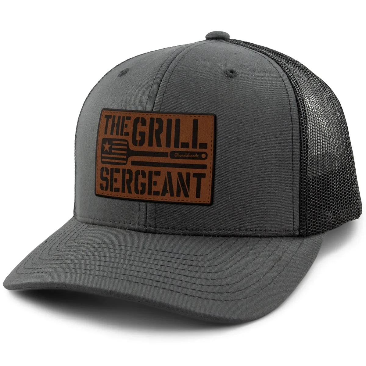 The Grill Sergeant Leather Classic Snapback Trucker