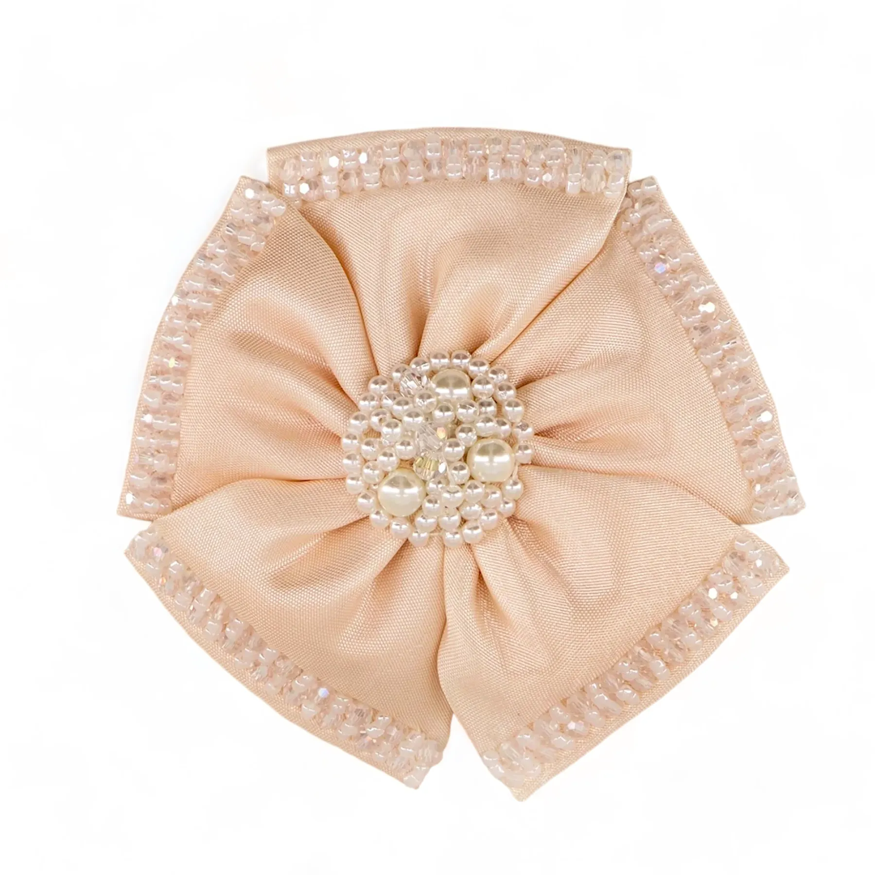 The Saffron Satin Flower Hair Clip