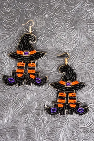 The Witch Is Here Seed Bead Earrings