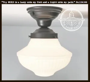 Traditional Milk Glass CEILING LIGHT Fixture
