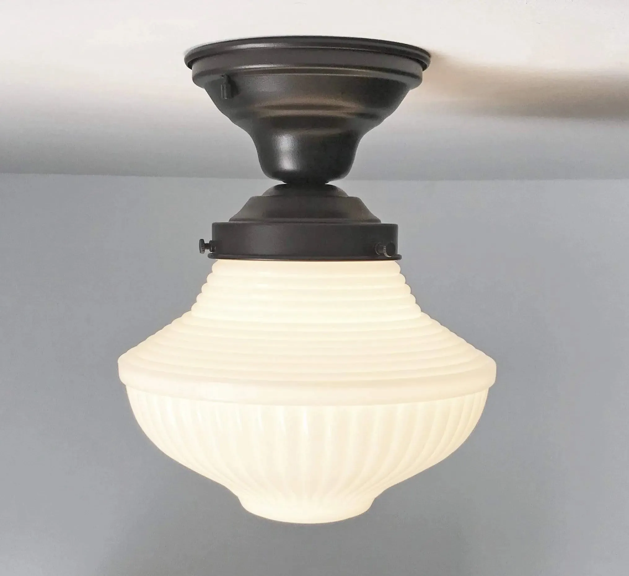 Traditional Milk Glass CEILING LIGHT Fixture