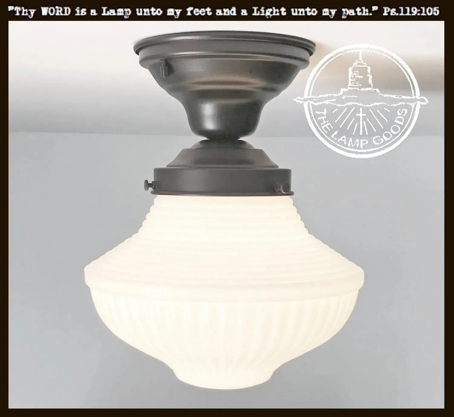 Traditional Milk Glass CEILING LIGHT Fixture