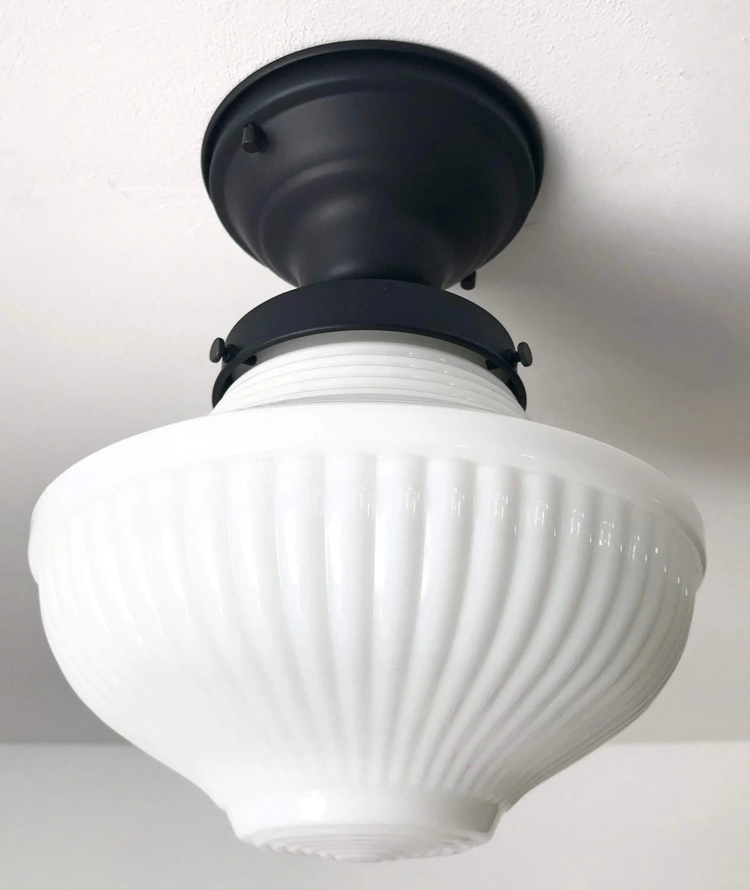 Traditional Milk Glass CEILING LIGHT Fixture