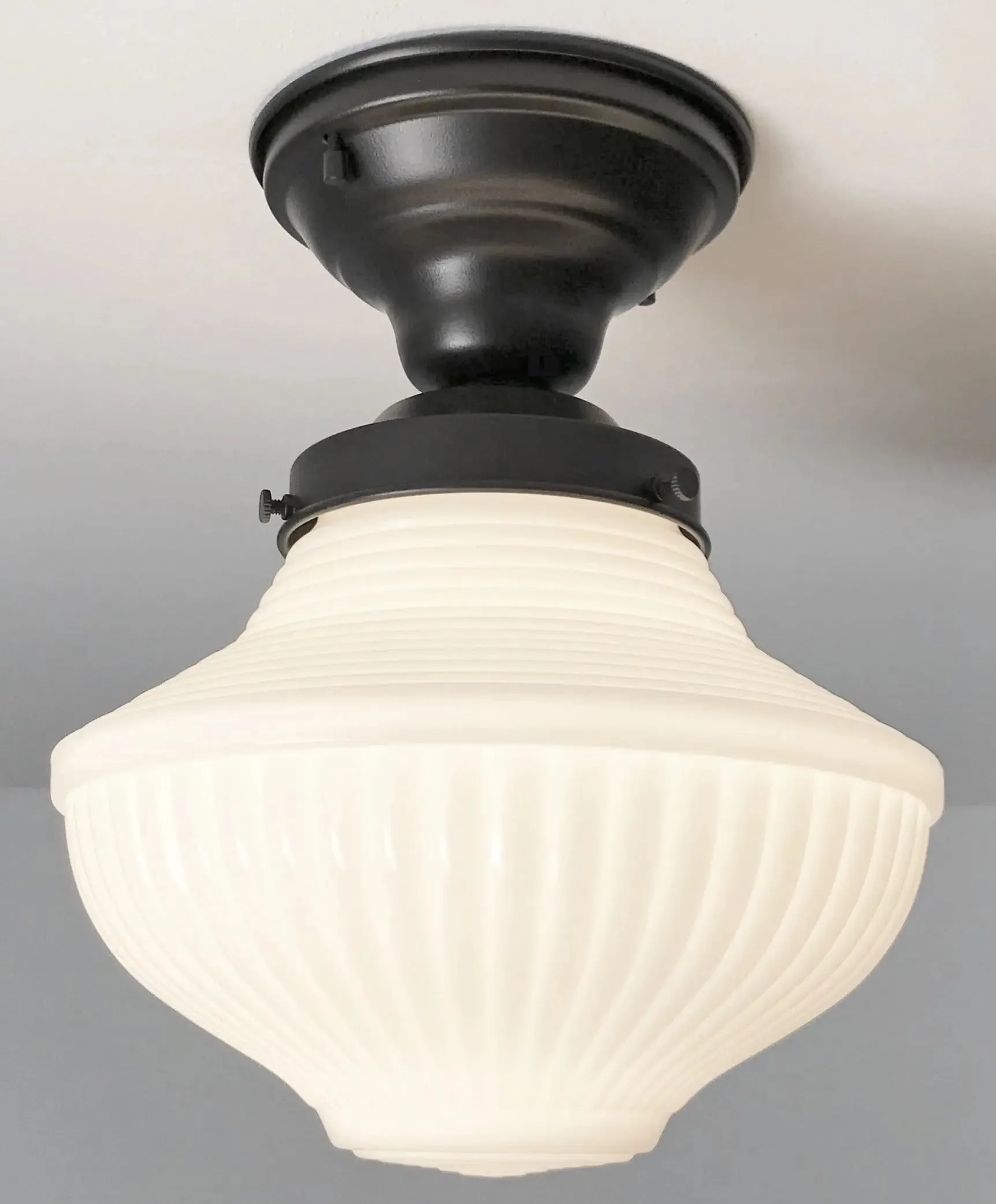 Traditional Milk Glass CEILING LIGHT Fixture