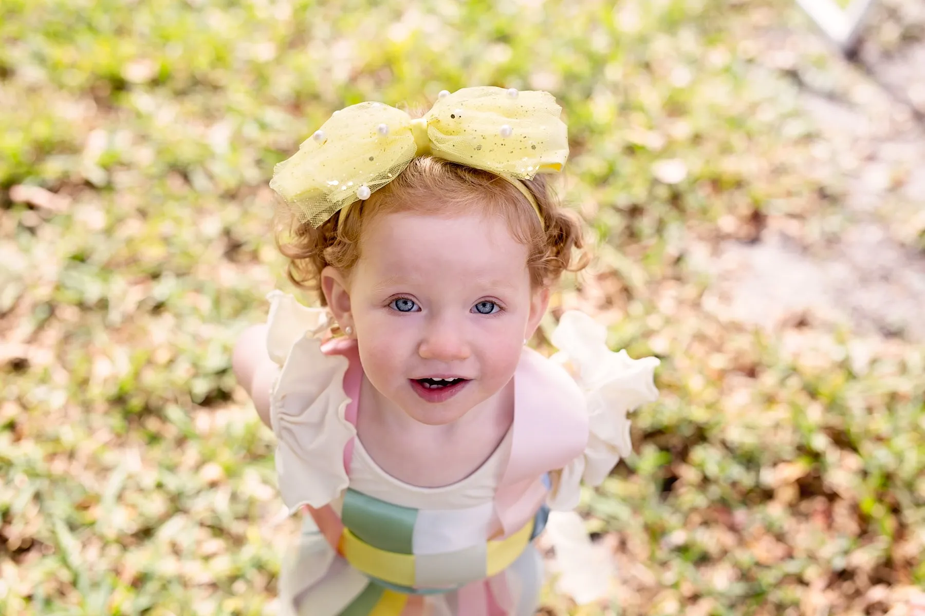 Tulle Pearl Clip/Wrap - Yellow