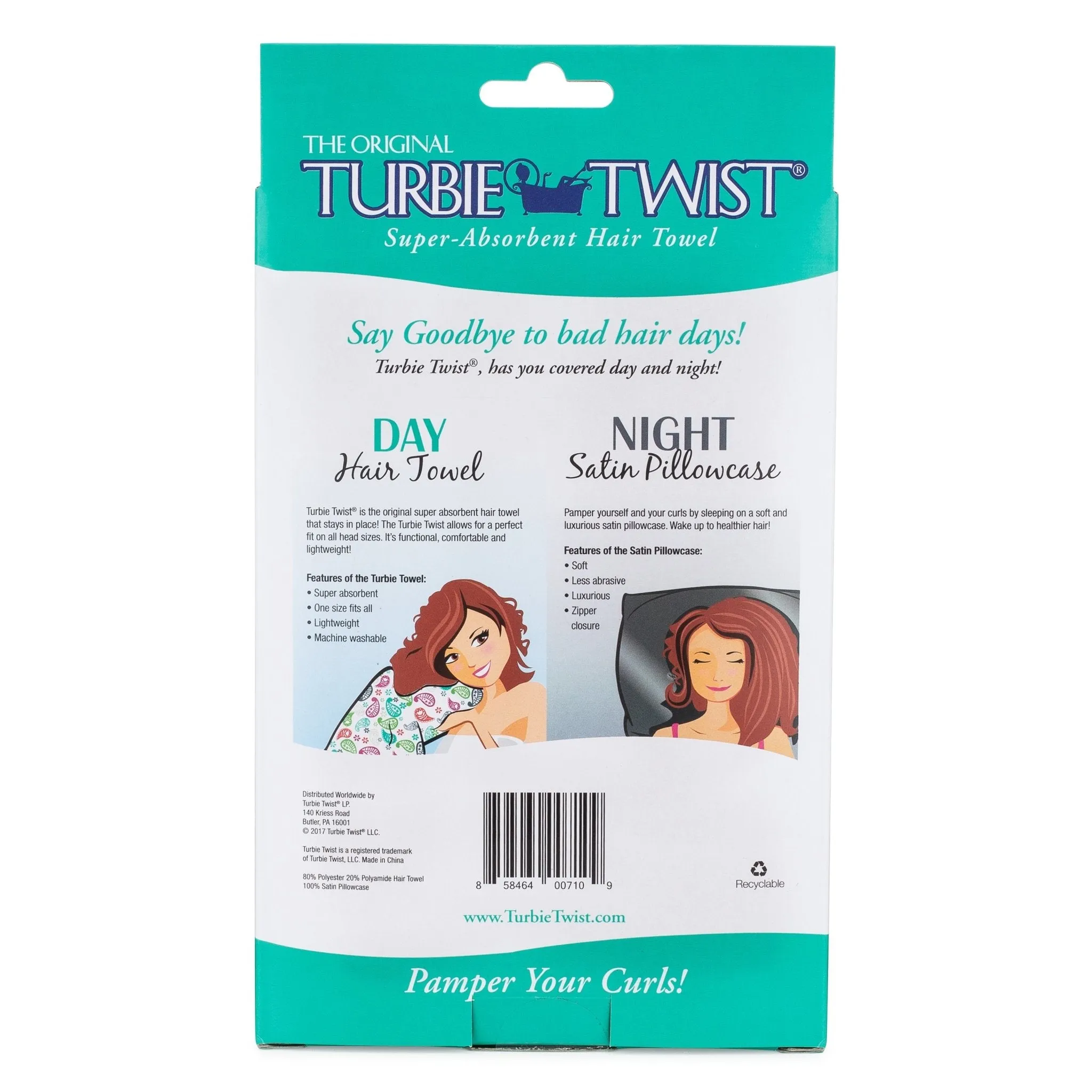 Turbie Towel® & Satin Pillowcase