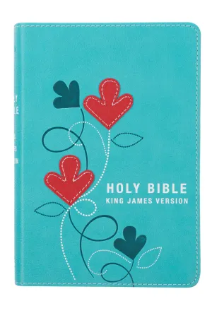 Turquoise Tulip Faux Leather KJV Compact Bible