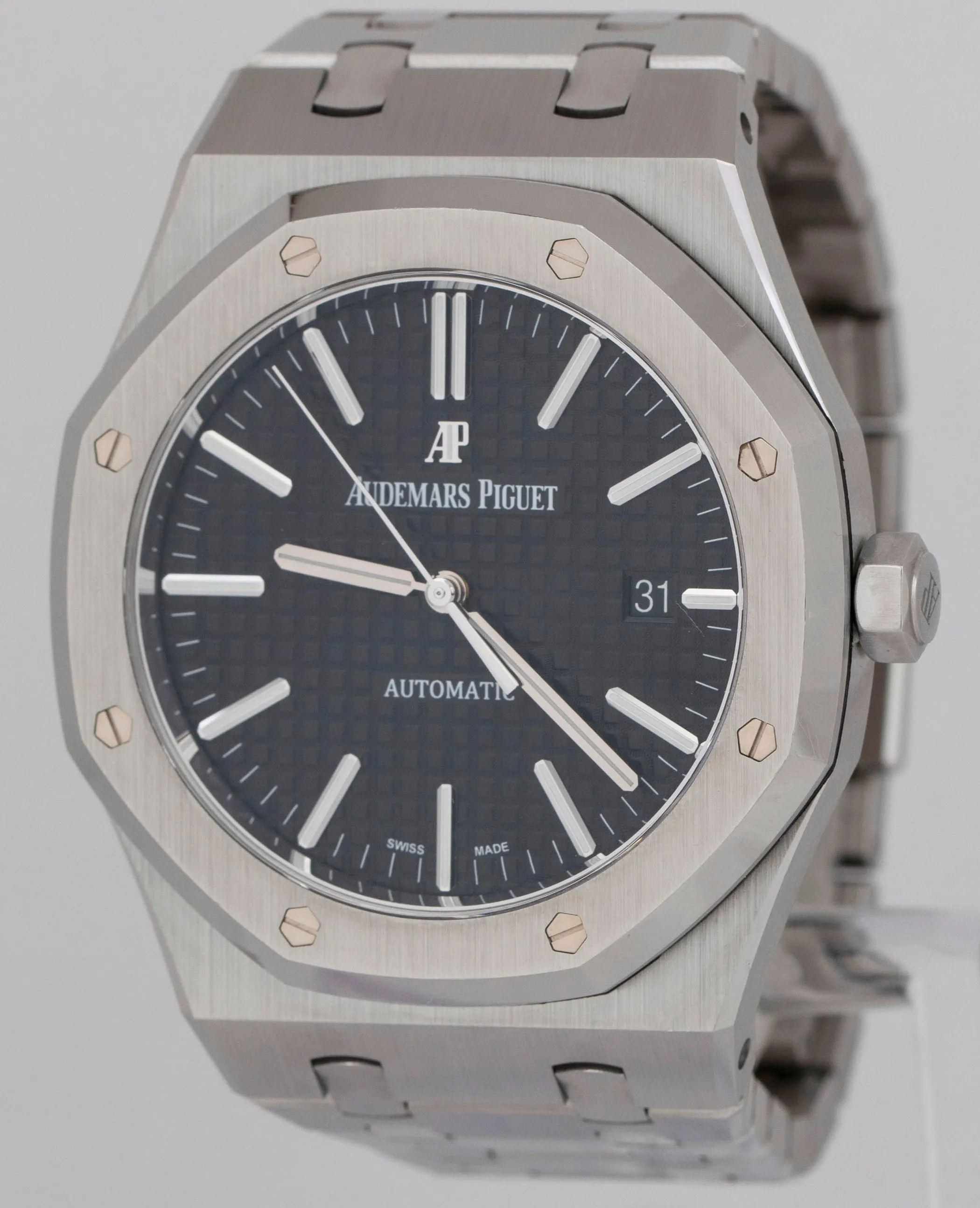 UNPOLISHED Audemars Piguet Royal Oak Black 41mm 15400ST.OO.1220ST.01 Steel Watch
