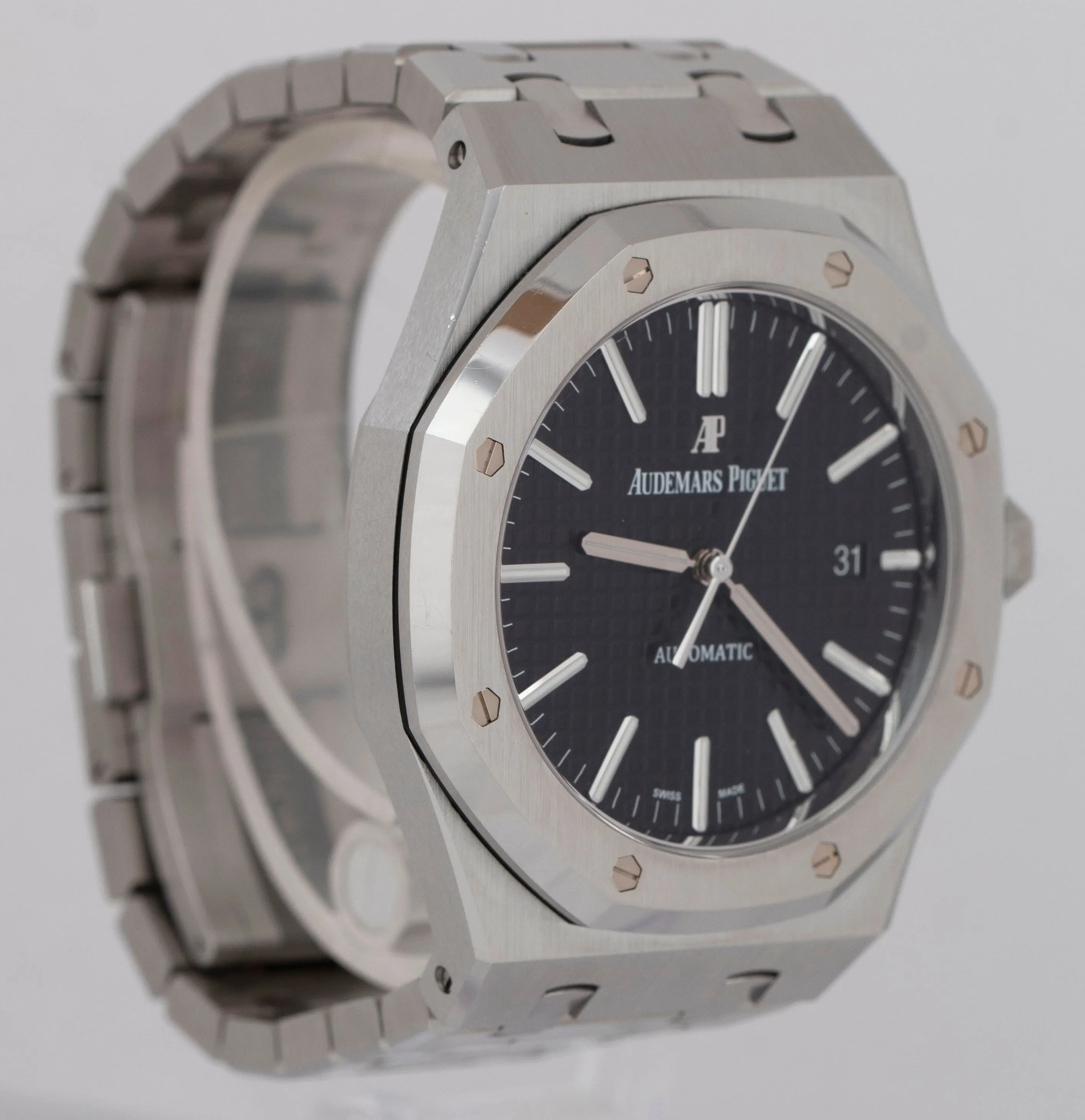 UNPOLISHED Audemars Piguet Royal Oak Black 41mm 15400ST.OO.1220ST.01 Steel Watch
