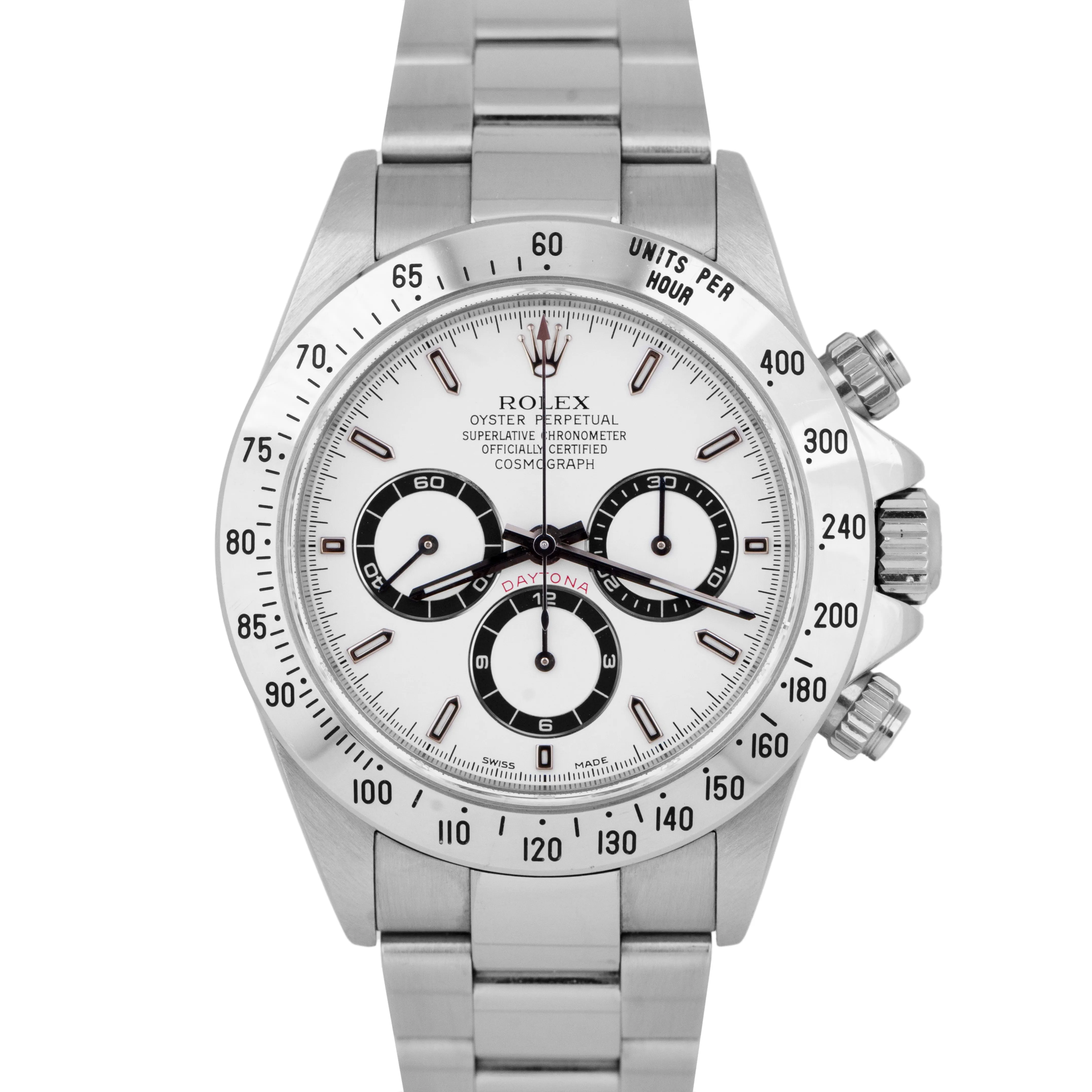 UNPOLISHED PAPERS Rolex Daytona Cosmograph SEL White Steel 40mm Watch 16520 B P