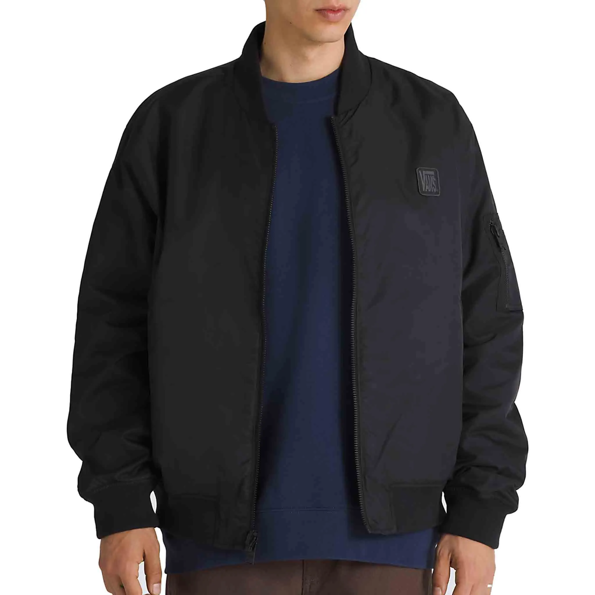 Vans AVE Reversible Skate Bomber Jacket Black Blue