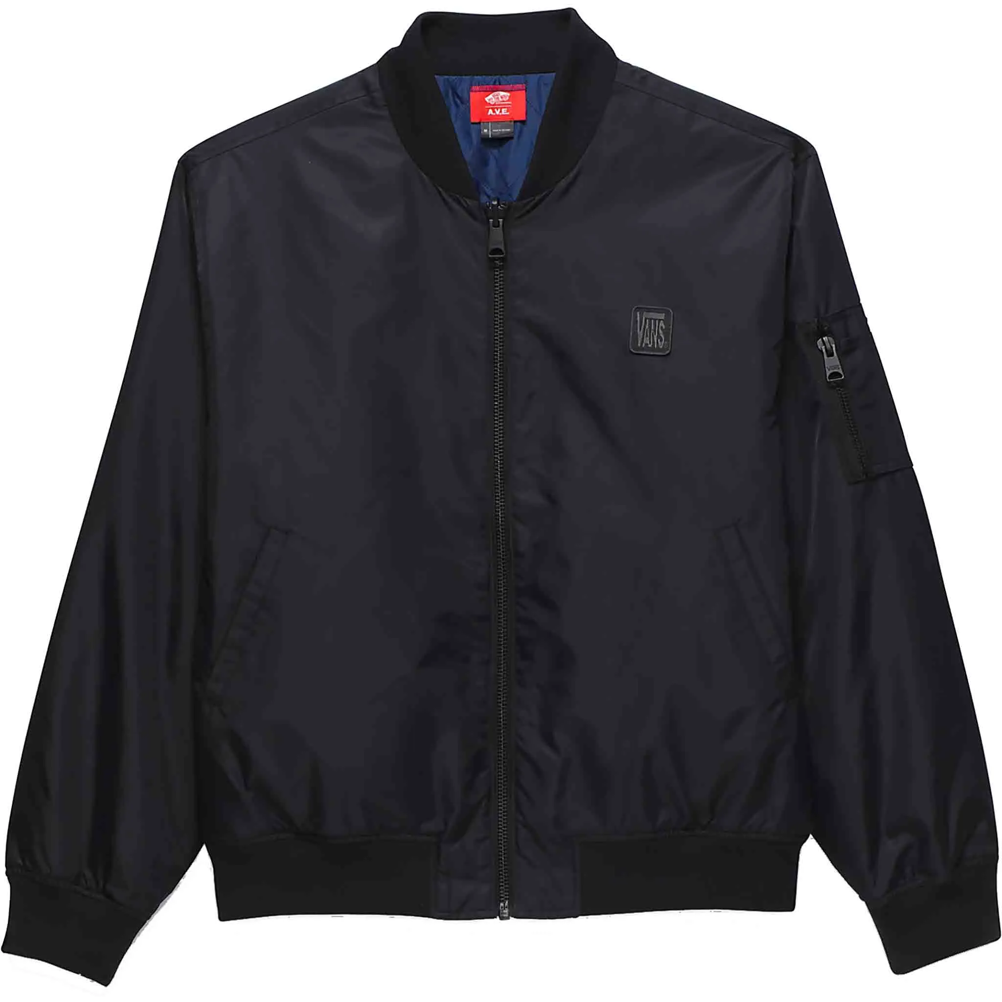 Vans AVE Reversible Skate Bomber Jacket Black Blue