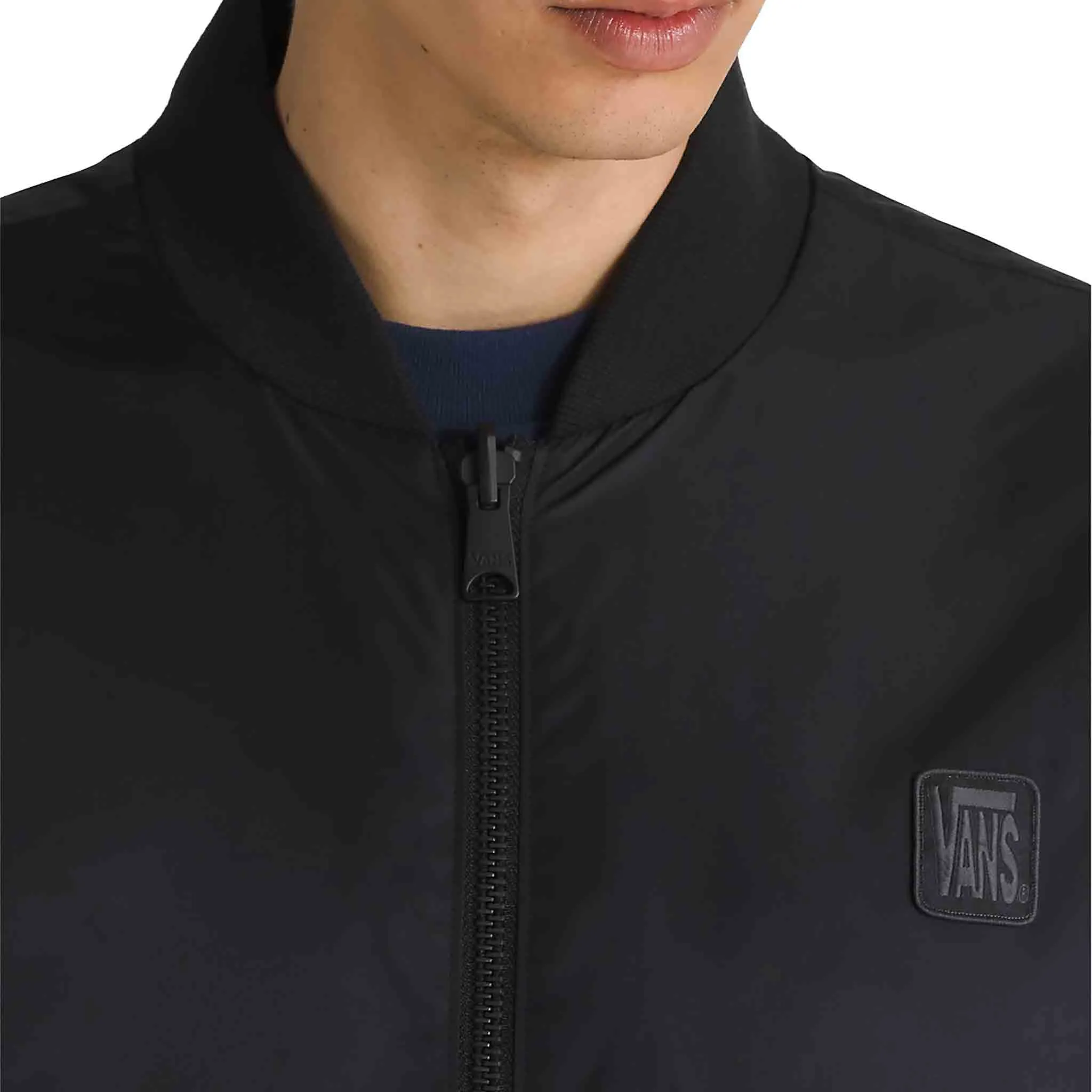 Vans AVE Reversible Skate Bomber Jacket Black Blue