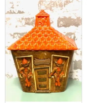 Vintage Elvish Schoolhouse Cookie Jar