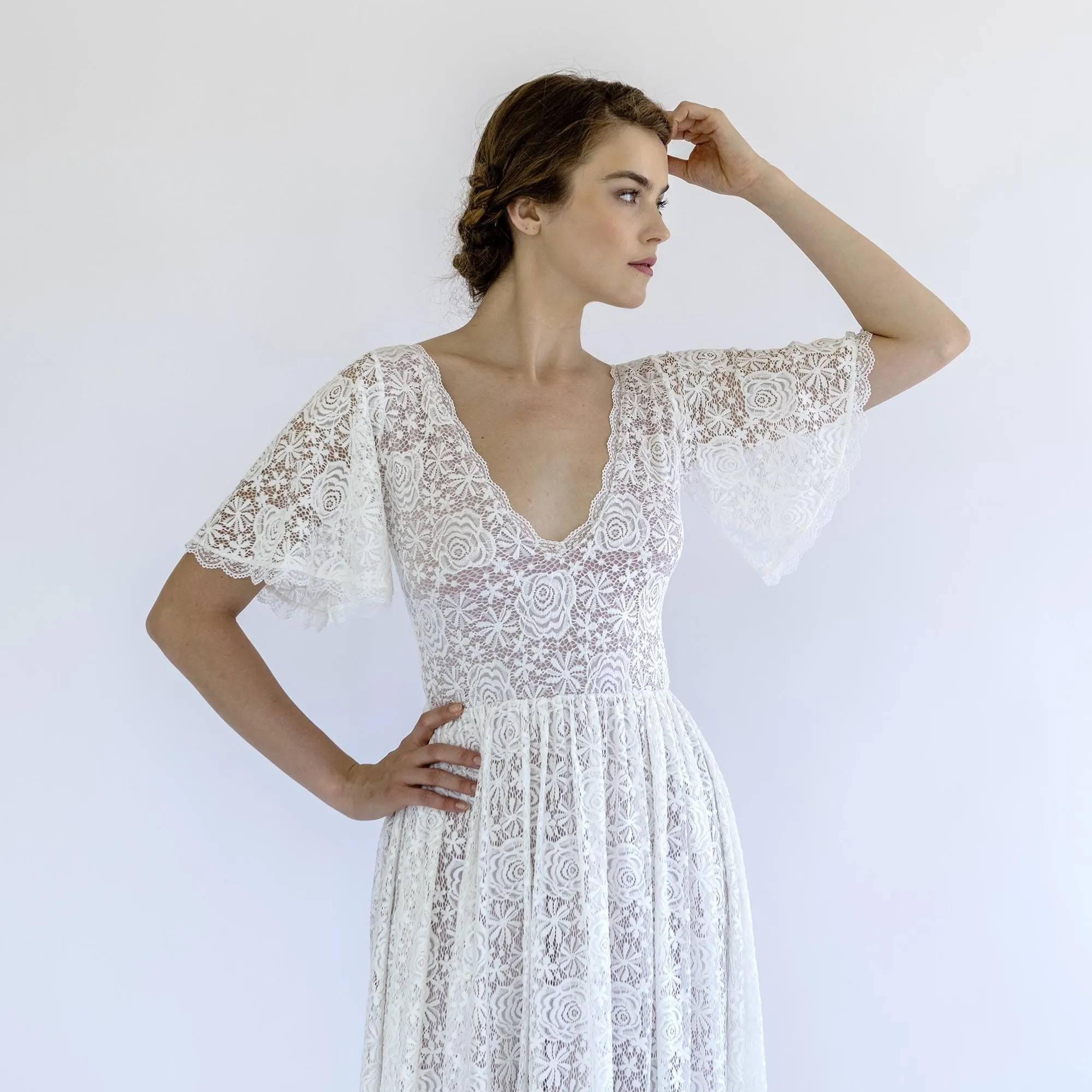 Vintage Lace Wedding Dress #1492
