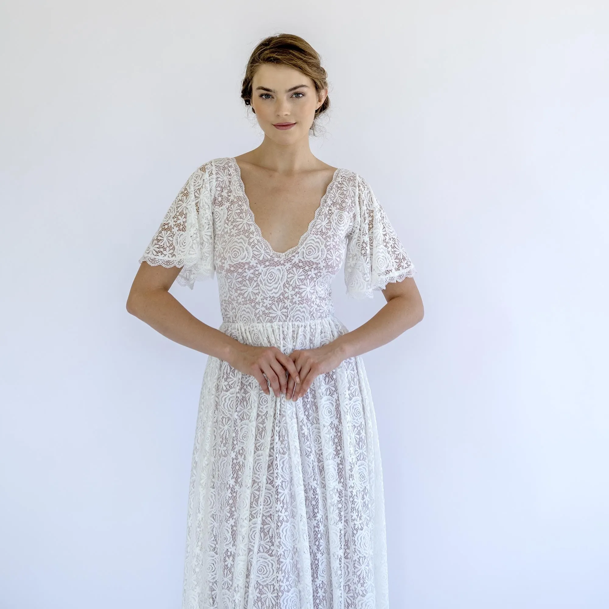 Vintage Lace Wedding Dress #1492