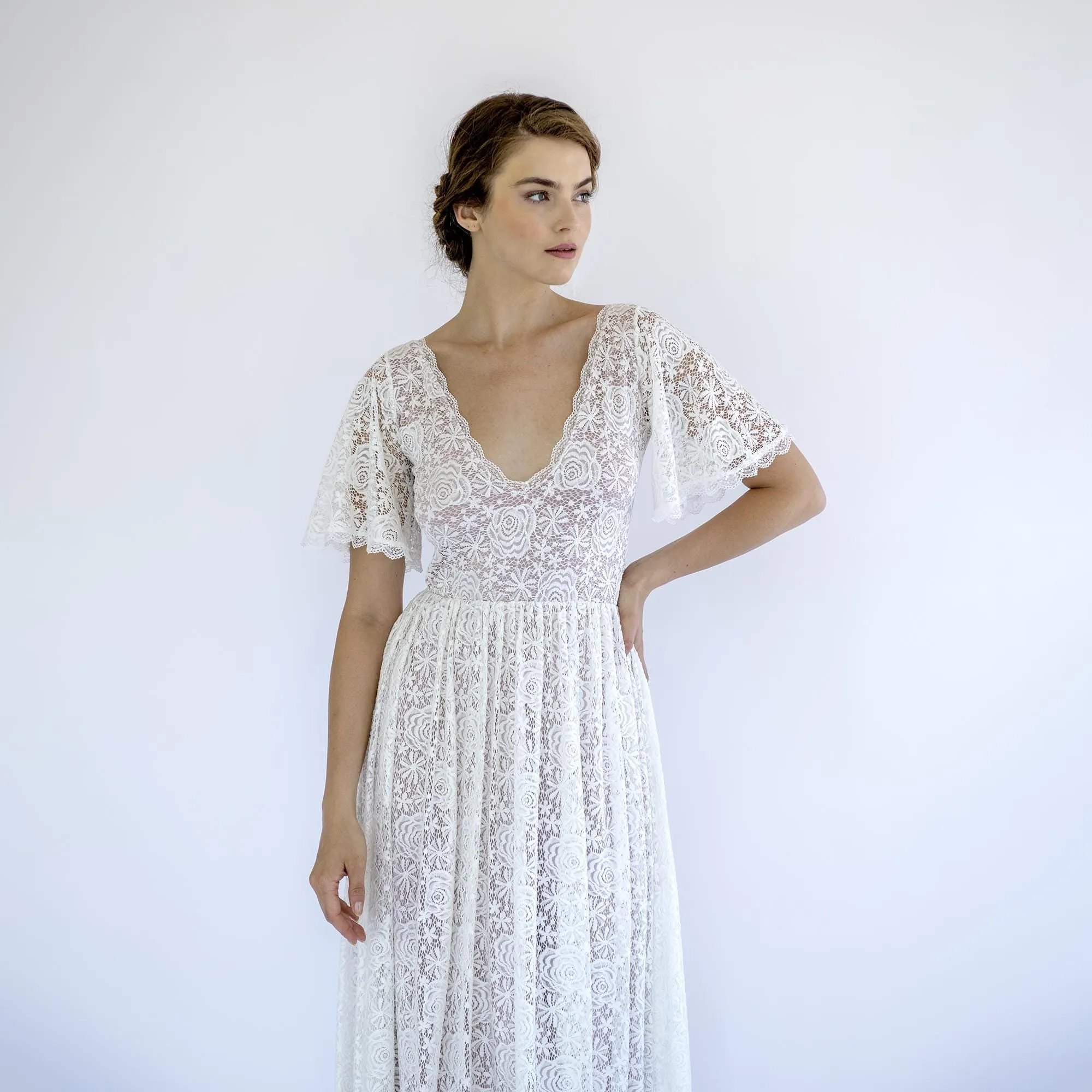 Vintage Lace Wedding Dress #1492