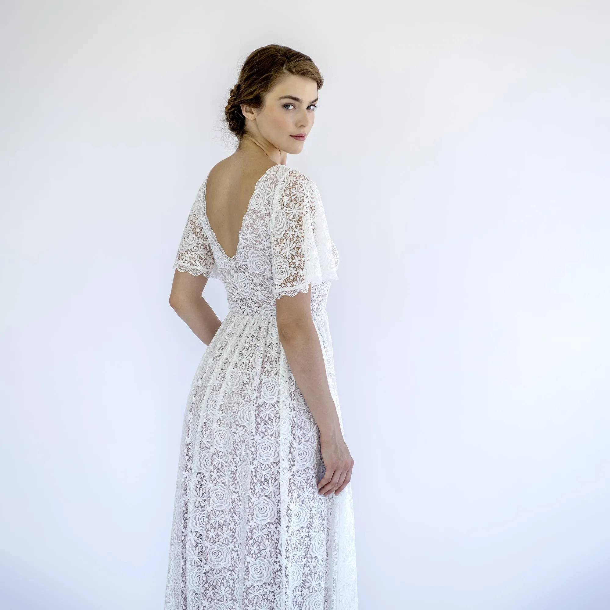 Vintage Lace Wedding Dress #1492
