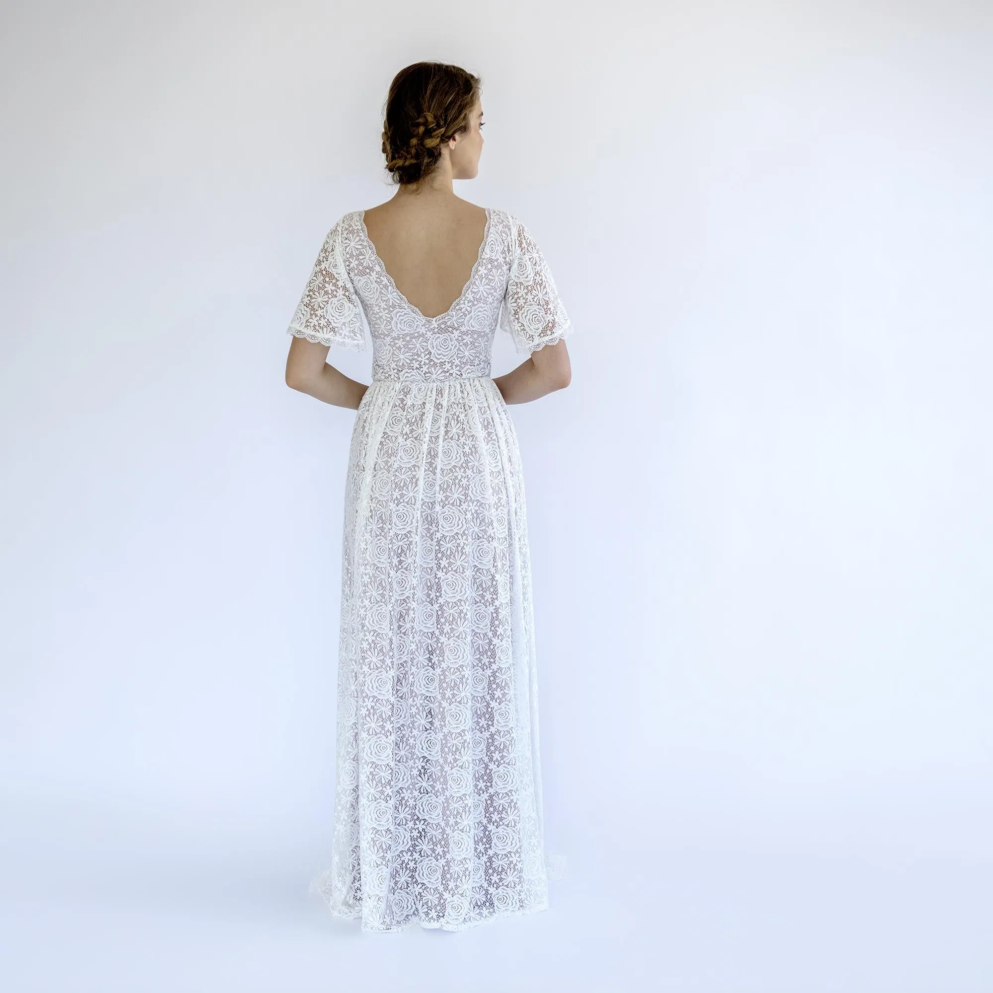 Vintage Lace Wedding Dress #1492