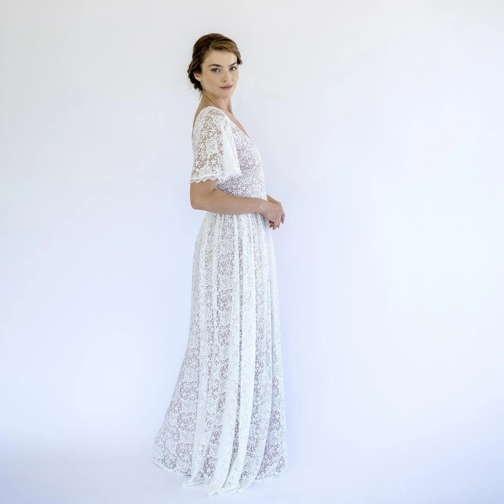 Vintage Lace Wedding Dress #1492