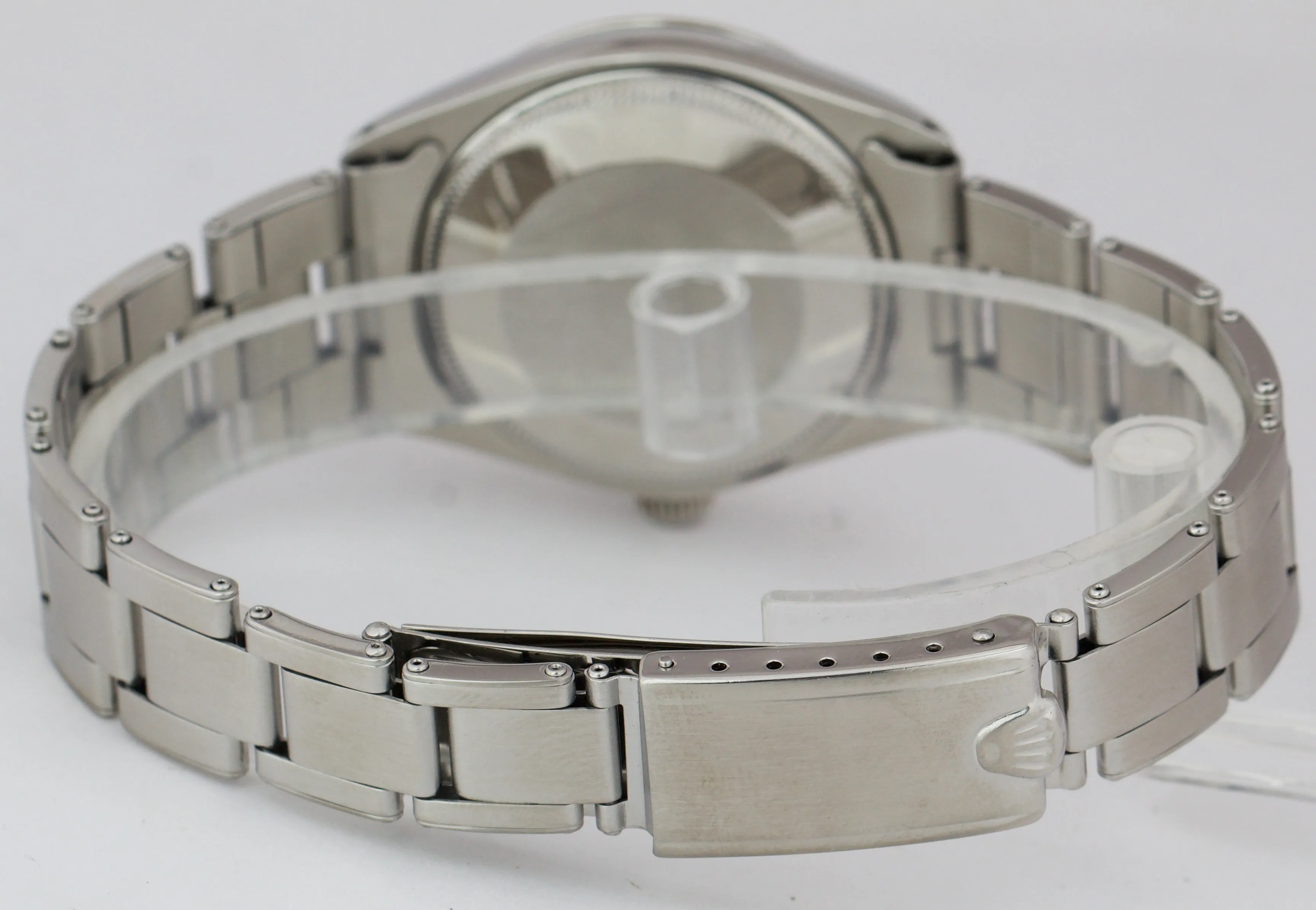 Vintage Rolex Air King Silver Patina Stainless 34mm Oyster Automatic Watch 5500
