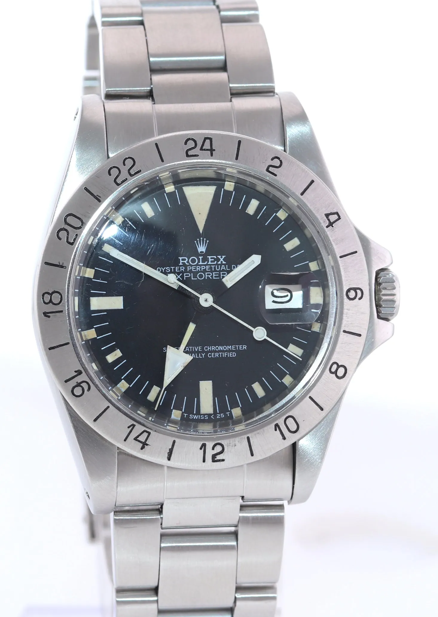 Vintage Rolex Explorer II 1655 Steve McQueen Orange 40mm Stainless Steel Watch