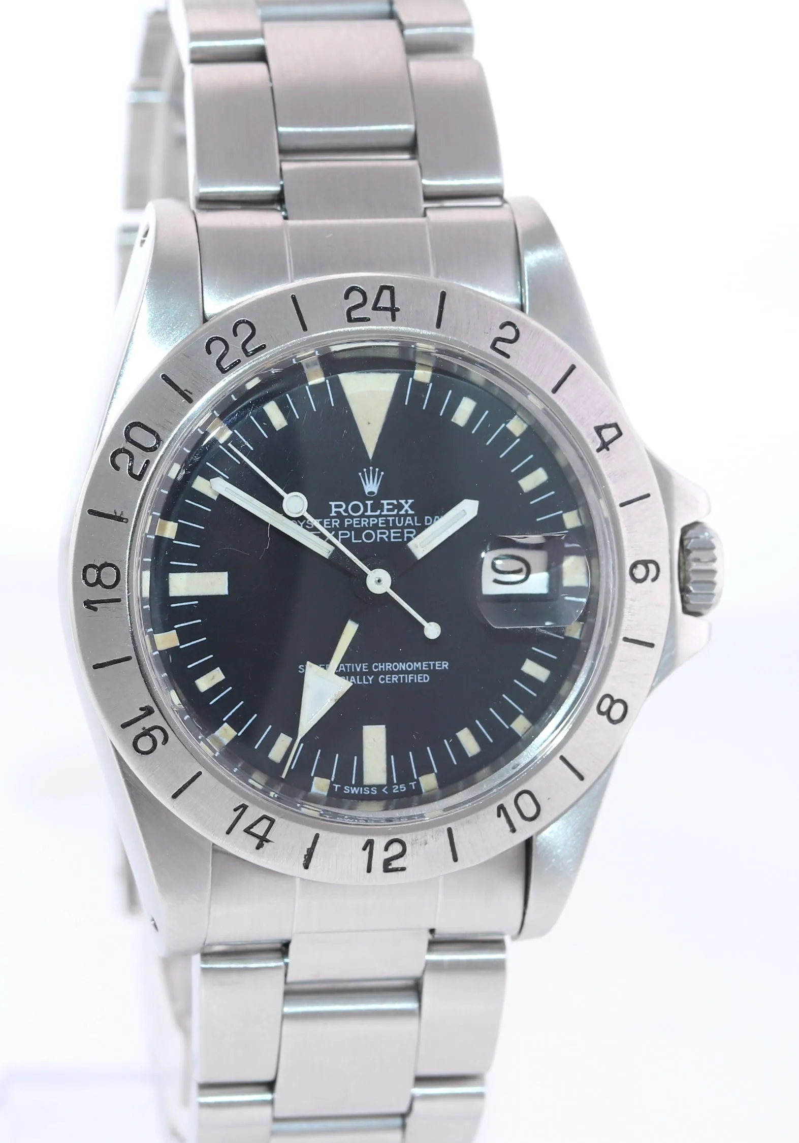 Vintage Rolex Explorer II 1655 Steve McQueen Orange 40mm Stainless Steel Watch