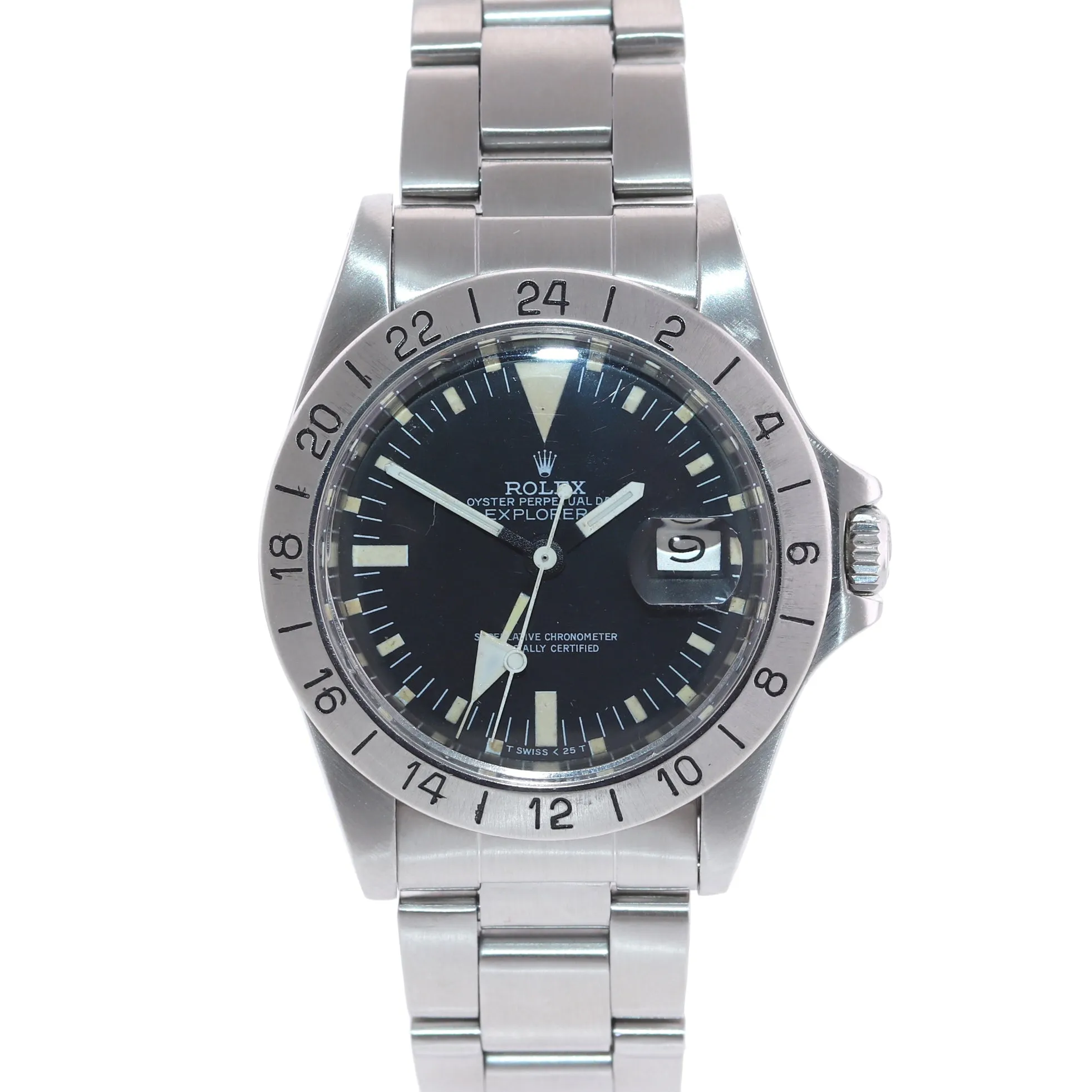 Vintage Rolex Explorer II 1655 Steve McQueen Orange 40mm Stainless Steel Watch
