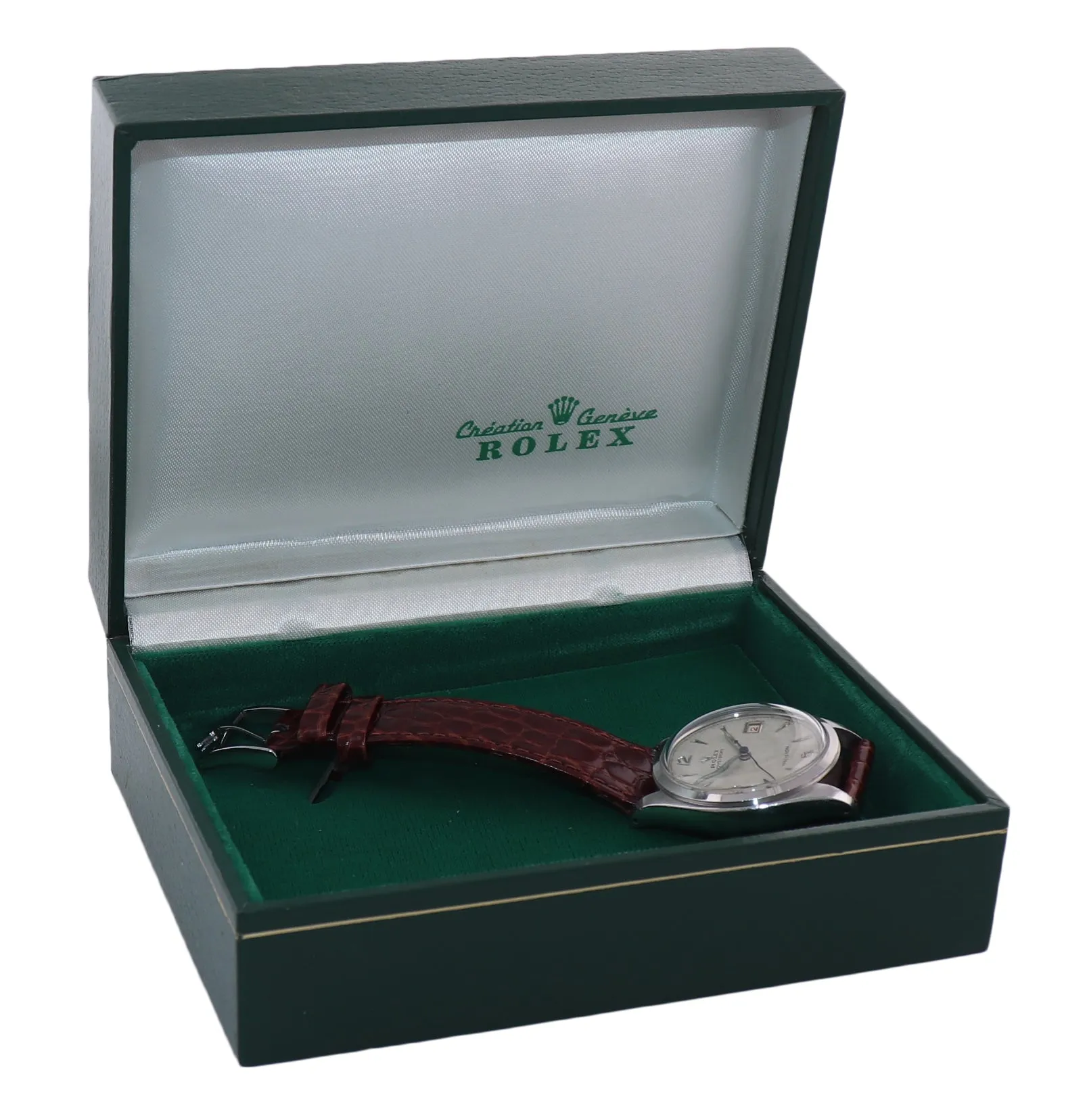VTG 1962 Rolex Oysterdate Precision Stainless Steel Swiss Manual Watch 6094