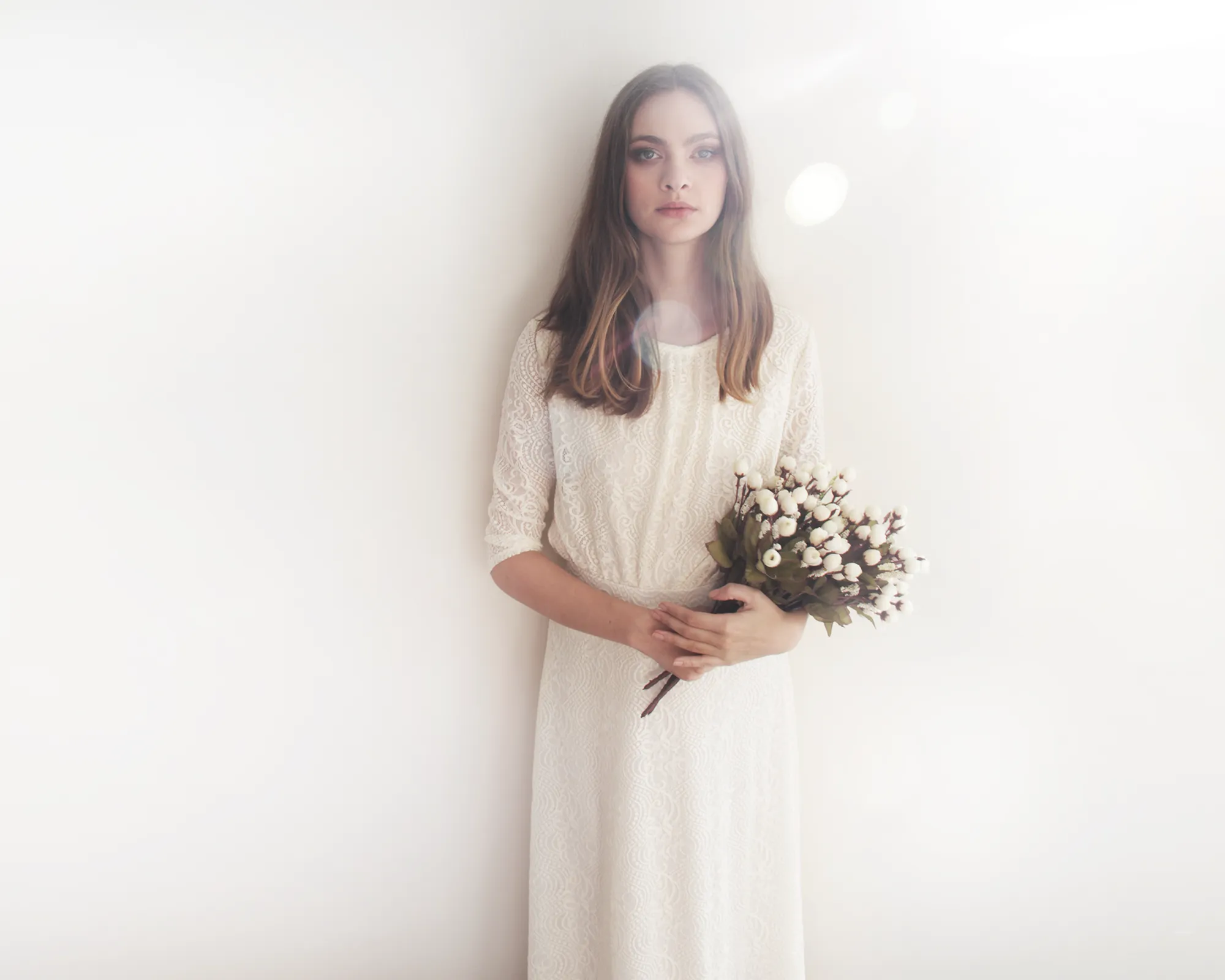 Wedding Dress Separates Two Piece Bridal Gowns , short wedding dress #1307