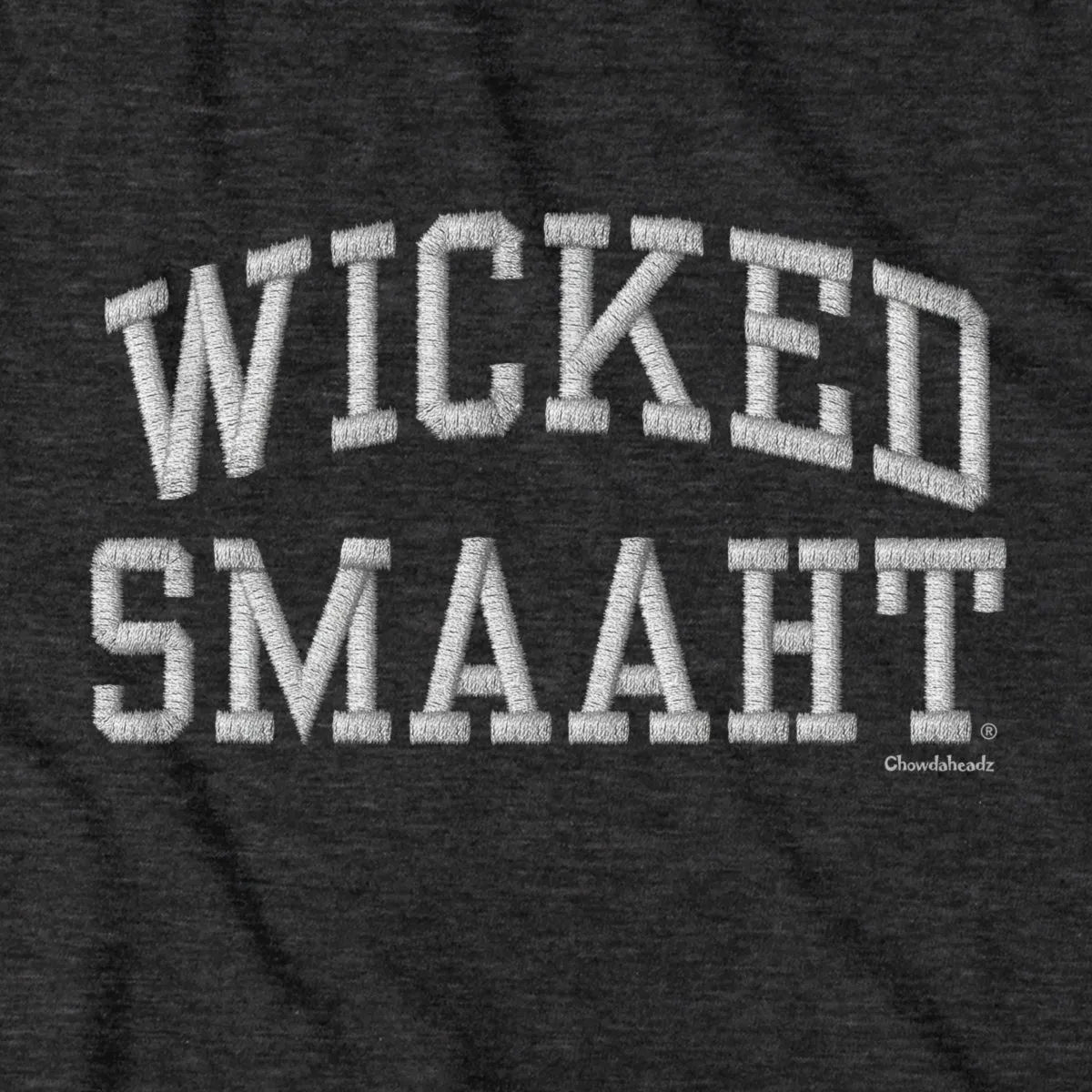 Wicked Smaaht Faux Embroidery Hoodie