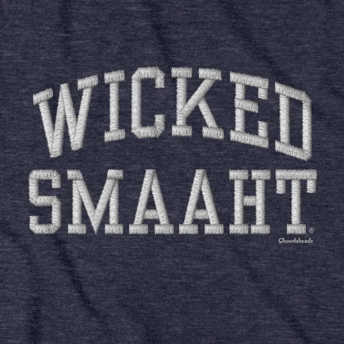 Wicked Smaaht Faux Embroidery Hoodie